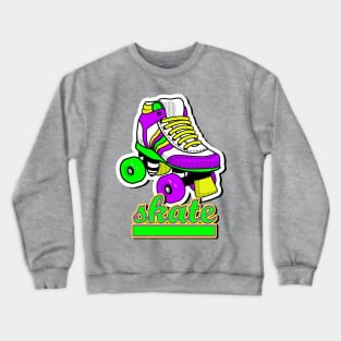 Retro  Roller Skate Crewneck Sweatshirt